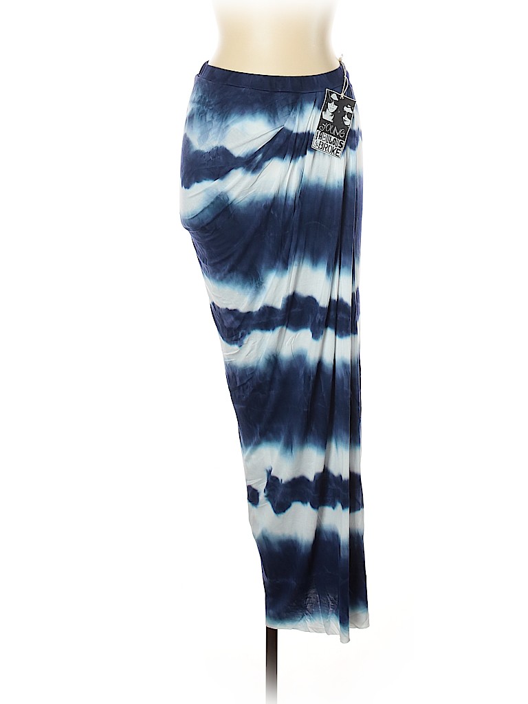 Young Fabulous & Broke 100% Modal Blue Casual Skirt Size L - photo 1
