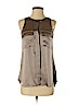 Theory 100% Silk Gold Sleeveless Silk Top Size P (petite) - photo 1