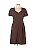 Armani Collezioni 100% Polyester Brown Casual Dress Size 12 - photo 1