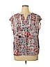 Daniel Rainn 100% Polyester Red Short Sleeve Blouse Size XL - photo 1