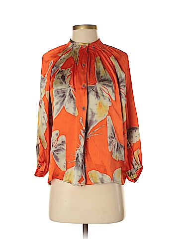 Tucker 3/4 Sleeve Silk Top (view 1)