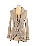 Debbie Morgan 100% Acrylic Tan Cardigan Size L (petite) - photo 1