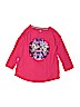 Lands' End 100% Cotton Solid Pink Long Sleeve T-Shirt Size 10 - 12 - photo 1