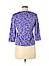 INC International Concepts 100% Polyester Purple 3/4 Sleeve Blouse Size M - photo 2