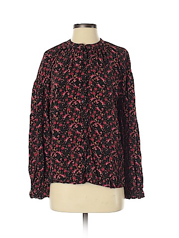 Something Navy Long Sleeve Blouse (view 1)