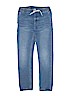 Justice 100% Cotton Solid Blue Jeggings Size 12 - photo 1