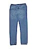 Justice 100% Cotton Solid Blue Jeggings Size 12 - photo 2