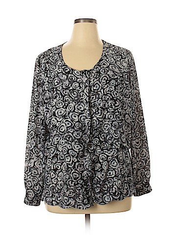 NY Collection Long Sleeve Blouse (view 1)