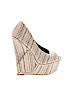 Shoedazzle Tan Wedges Size 6 1/2 - photo 1