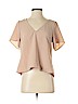 TOBI 100% Polyester Tan Short Sleeve Blouse Size S (petite) - photo 1