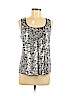 Peter Nygard 100% Polyester Silver Sleeveless Blouse Size M (petite) - photo 1