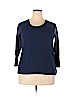 Max Studio 100% Wool Blue Wool Pullover Sweater Size 1X - photo 1