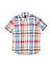 Gap Kids 100% Cotton Red Short Sleeve Button-Down Shirt Size 10 - photo 1