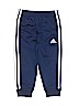 Adidas 100% Polyester Stripes Blue Track Pants Size 2T - photo 1