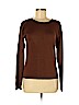 Henri Bendel 100% Silk Brown Long Sleeve Silk Top Size M - photo 1