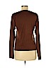 Henri Bendel 100% Silk Brown Long Sleeve Silk Top Size M - photo 2