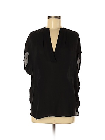 Vince. Short Sleeve Silk Top (view 1)