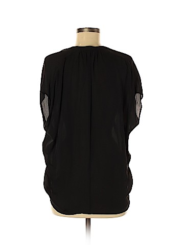 Vince. Short Sleeve Silk Top (view 2)