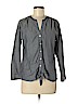 Ann Taylor Blue Long Sleeve Button-Down Shirt Size M (petite) - photo 1