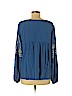 Ann Taylor LOFT 100% Viscose Blue Long Sleeve Blouse Size M - photo 2