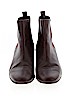 H By Halston 100% Leather Brown Ankle Boots Size 10 - photo 2