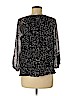 Diane von Furstenberg 100% Silk Black 3/4 Sleeve Silk Top Size 6 - photo 2