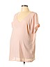 Motherhood 100% Polyester Pink Short Sleeve Blouse Size L - photo 1