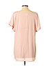 Motherhood 100% Polyester Pink Short Sleeve Blouse Size L - photo 2