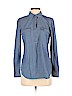 Old Navy 100% Cotton Blue Long Sleeve Button-Down Shirt Size S (petite) - photo 1
