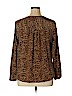 Dana Buchman 100% Polyester Brown Long Sleeve Blouse Size 0X - photo 2