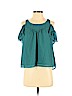 Maeve 100% Polyester Teal Short Sleeve Blouse Size 4 (petite) - photo 1