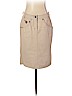 Moschino Jeans 100% Viscose Tan Faux Leather Skirt Size 6 - photo 1