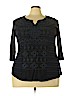 Lucky Brand Blue 3/4 Sleeve Top Size 2X - photo 1