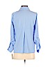 NY Collection 100% Polyester Blue Long Sleeve Button-Down Shirt Size S (petite) - photo 2