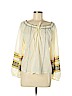 Parker 100% Cotton Ivory Long Sleeve Blouse Size M - photo 1