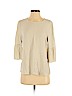 Eileen Fisher 100% Silk Ivory 3/4 Sleeve Silk Top Size S (petite) - photo 1