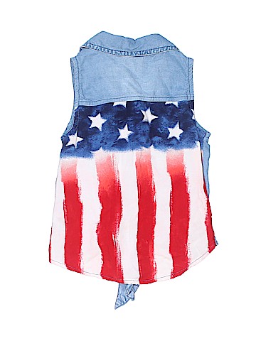 Justice Sleeveless Button-Down Shirt (view 2)