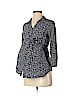 Two Hearts Maternity 100% Rayon Blue 3/4 Sleeve Blouse Size S - photo 1