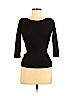Ann Taylor 100% Cotton Black 3/4 Sleeve Top Size XXS (petite) - photo 1