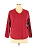 St. John's Bay 100% Polyester Red Pullover Sweater Size XL (petite) - photo 1