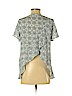Ann Taylor LOFT 100% Polyester Blue Short Sleeve Blouse Size XS (petite) - photo 2