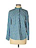 Talbots 100% Cotton Blue Long Sleeve Button-Down Shirt Size M - photo 1