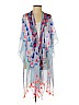 Woven Heart Print Blue Wrap One size - photo 1