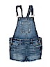 Justice Solid Blue Overall Shorts Size 10 - photo 1