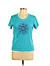 Made for Life Blue Short Sleeve Top Size L (petite) - photo 1