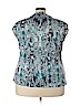 Jones New York 100% Polyester Blue Short Sleeve Top Size 3X - photo 2