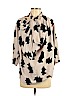 Diane von Furstenberg 100% Silk Tan 3/4 Sleeve Silk Top Size 8 - photo 1