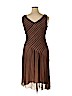 Talbots 100% Silk Brown Casual Dress Size 14 (petite) - photo 2