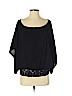 Michelle Jonas 100% Rayon Black Short Sleeve Blouse Size P (petite) - photo 1
