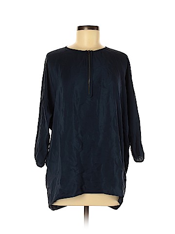 Vince. 3/4 Sleeve Silk Top (view 1)